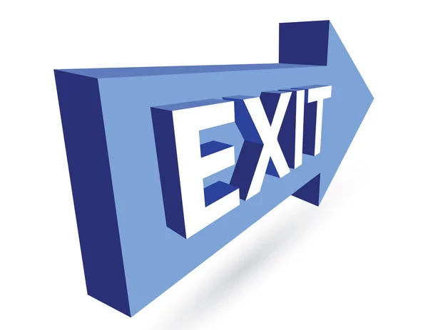 3D exit och pil — Stock vektor