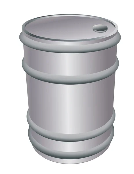 stock vector Metallic barrel