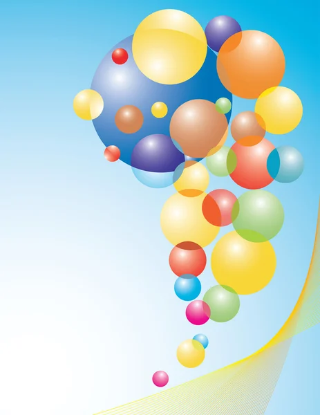 Set aus farbigen Luftballons — Stockvektor