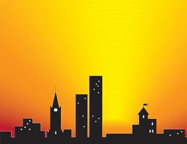 City sunset — Stock Vector