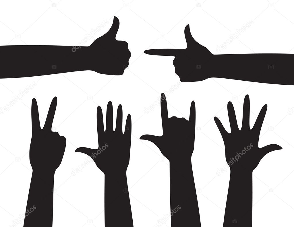 hand signs drawings