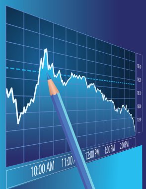 Stock market analysis clipart