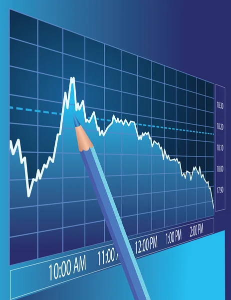 股票市场分析 — 图库矢量图片