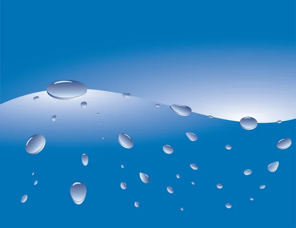 Gotas de agua en olas — Archivo Imágenes Vectoriales