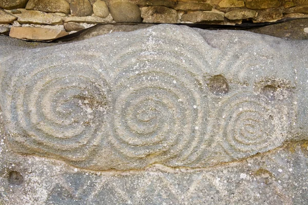 stock image UNESCO Heritage - Triple Spiral at Newgrange