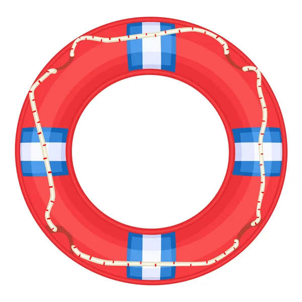 stock vector Red Life Buoy - vector
