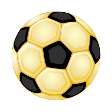 Gold soccer ball clipart