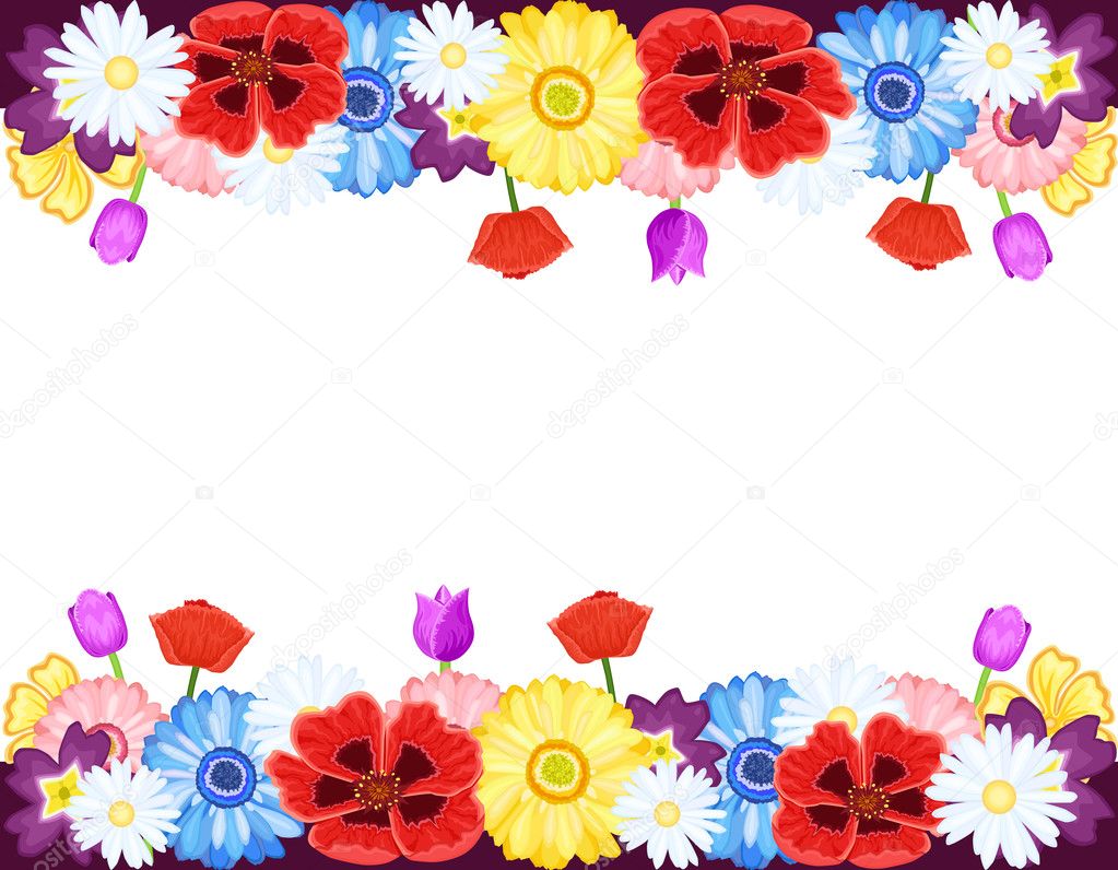 Beautiful flowers borders