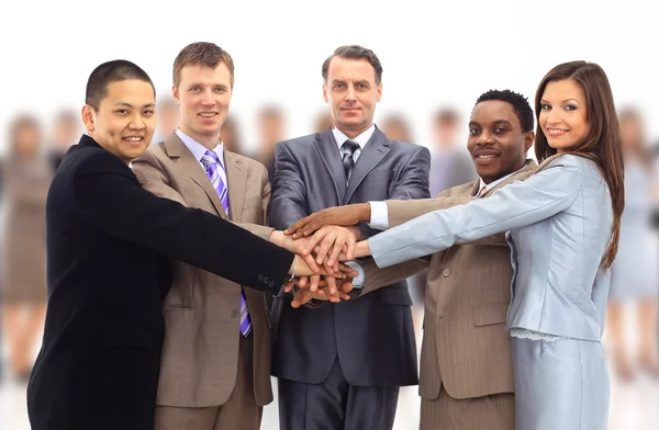 Equipe de negócios isolado sobre fundo branco — Fotografia de Stock