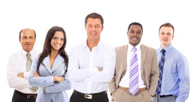 Group of business . Isolated over white background