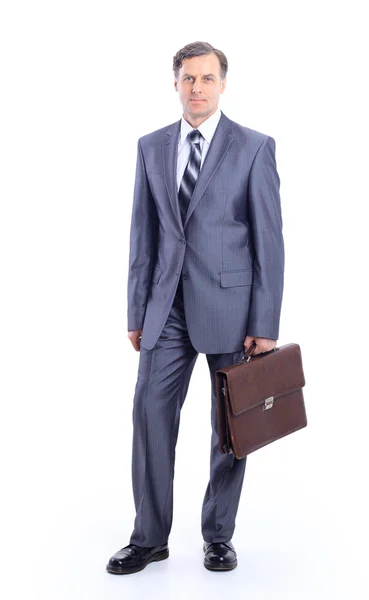 Retrato de comprimento total de um homem de negócios maduro bem sucedido — Fotografia de Stock