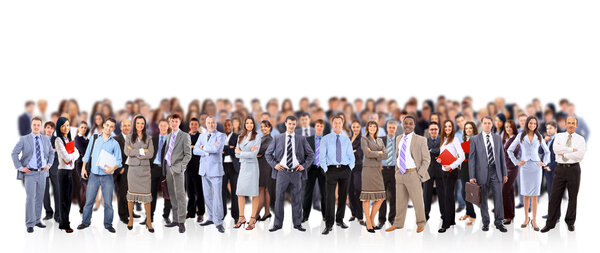 Big group of business . Isolated over white background