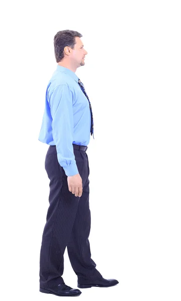 Full length profile of a middle aged business man — Stock Photo, Image