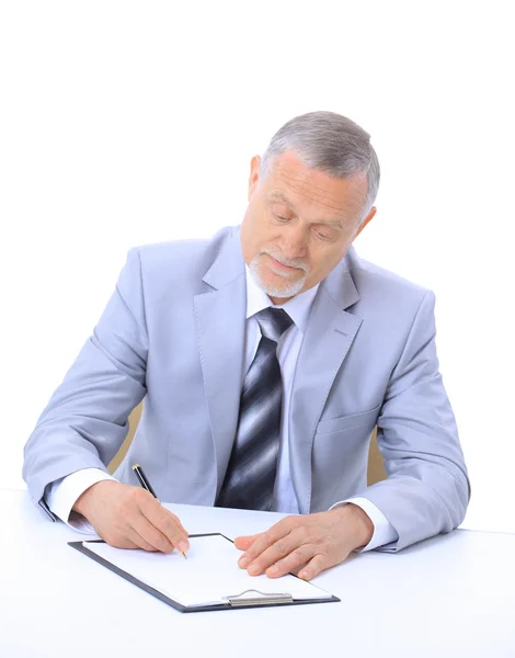 Portrait of a handsome mature business executive at work Stock Picture