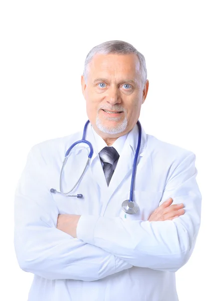 Senior schöner Mann Arzt — Stockfoto