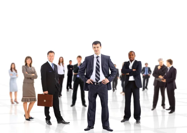 Business man and his team isolated over a white backgroun Stock Image
