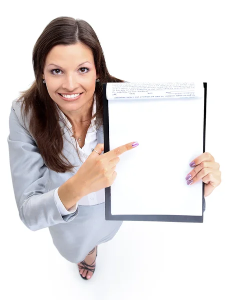 Businesswoman and contract — Stock Photo, Image