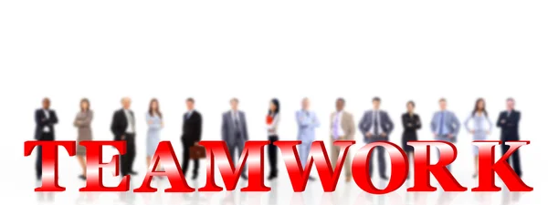 Wort Teamwork und Business — Stockfoto