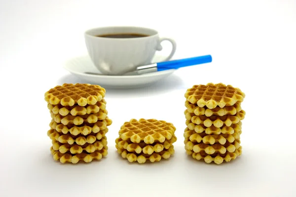 Kurabiye ve kahve fincanı — Stok fotoğraf