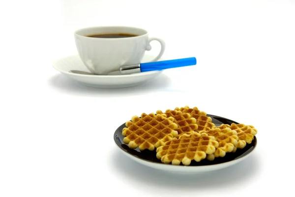 Kekse und Kaffeetasse — Stockfoto