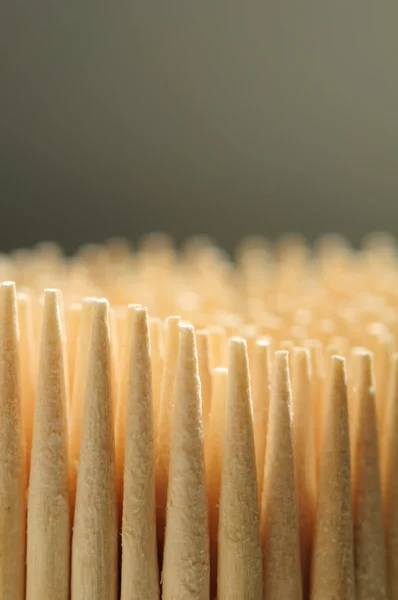 Деревянные зубочистки крупный план — стоковое фото
