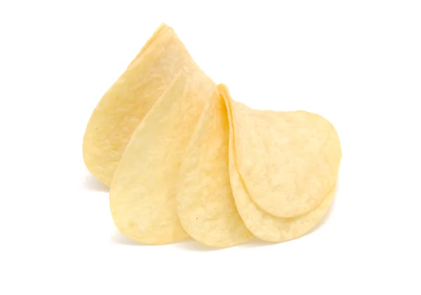 Potato Chips Isolated on White Background — Stock Photo, Image
