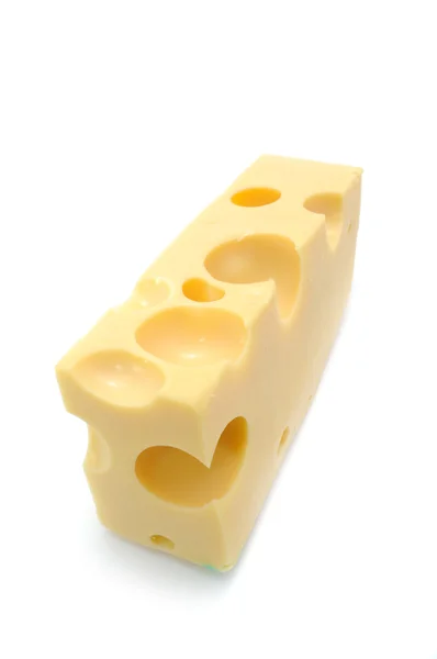 Schweizisk ost isolerad på vit bakgrund — Stockfoto