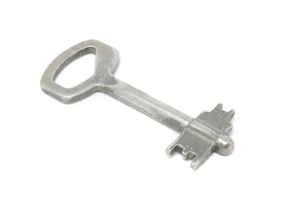 Vintage nyckel isolerad på vit bakgrund — Stockfoto