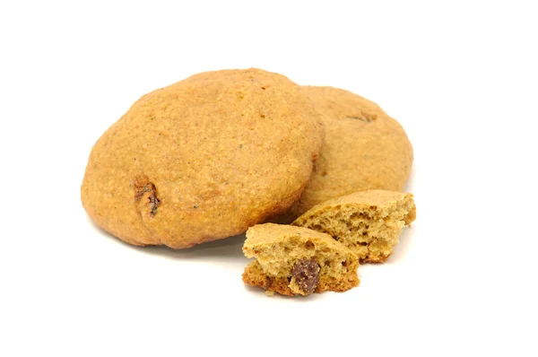 Ovesné sušenky s rozinkami a drobky — Stock fotografie