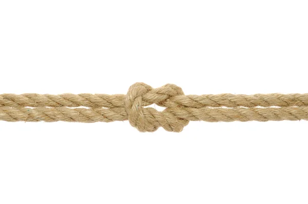 Jute-Seil mit Riffknoten — Stockfoto