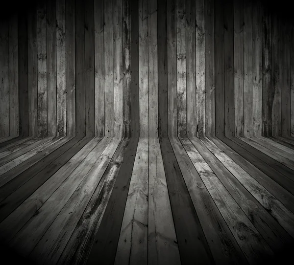 Habitación de madera oscura — Foto de Stock
