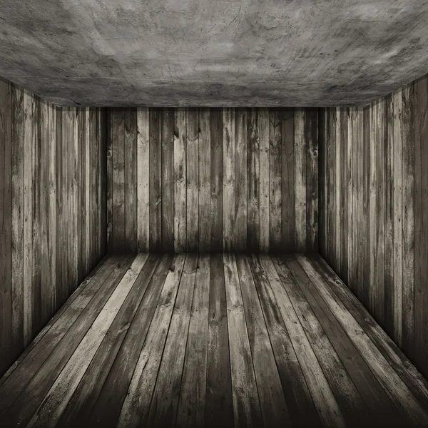 Monochrome Wooded Room — Stock Photo, Image