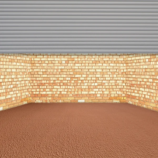 Sala vazia de fechamento de persianas rolantes — Fotografia de Stock
