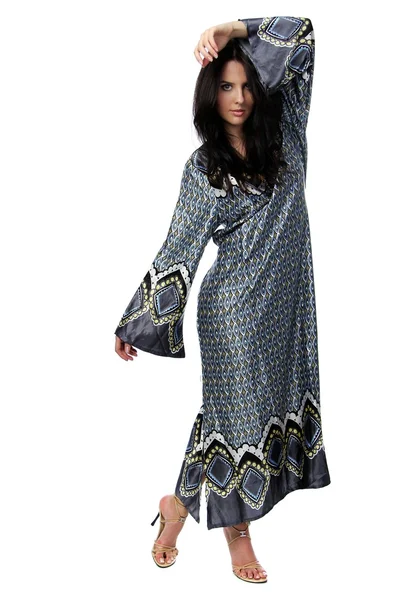 Молодая женщина в сари платье — стоковое фото