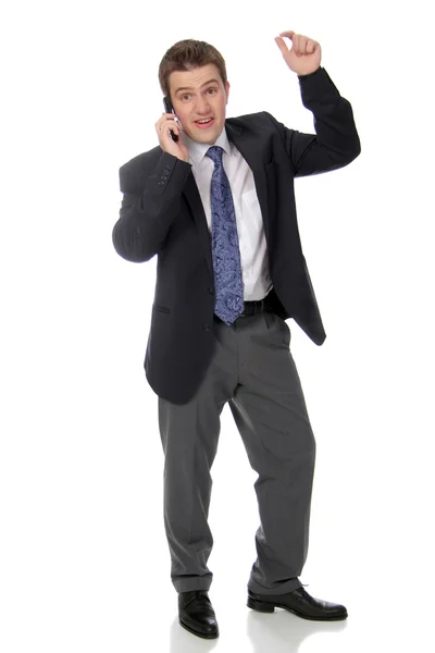 Homme d'affaires et appel téléphonique — Photo