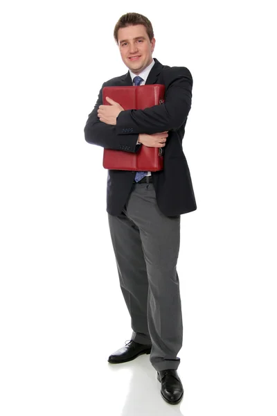 Business man klädd i mörk kostym — Stockfoto