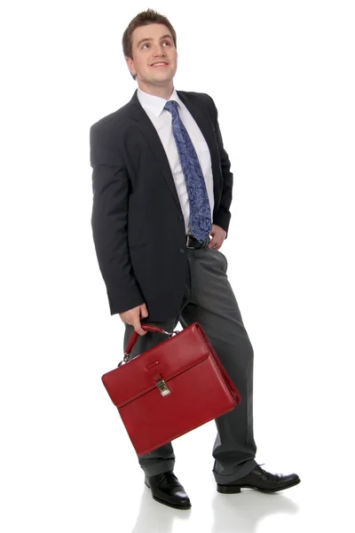 Üzleti ember visel sötét öltöny — Stock Fotó