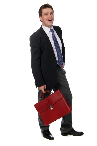 Üzleti ember visel sötét öltöny — Stock Fotó