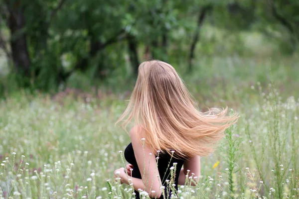 Krásné blond vlasy — Stock fotografie