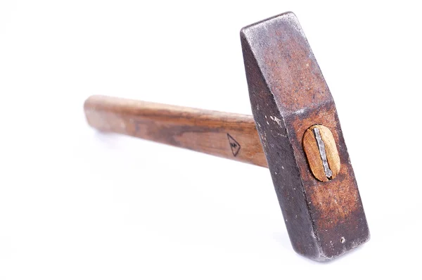 Молоток с деревянной ручкой — стоковое фото