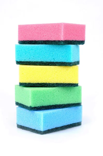 Coloured bath sponges — Stock Photo, Image