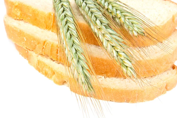 Kromki chleba cięcia — Zdjęcie stockowe