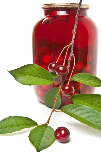 Preserved cherries — Stock Photo, Image