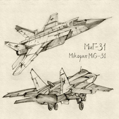 The Mikoyan MiG-31 clipart