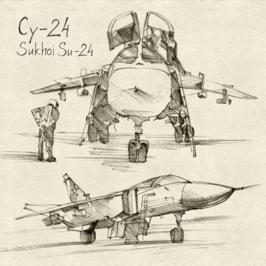 The Sukhoi Su-24 clipart