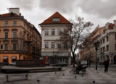 Prague square clipart