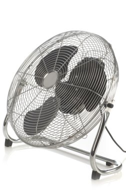 Metal ventilating fan for wind blower isolated on the white background clipart