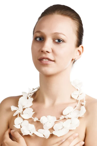 Natural flower necklace — Stock Photo, Image