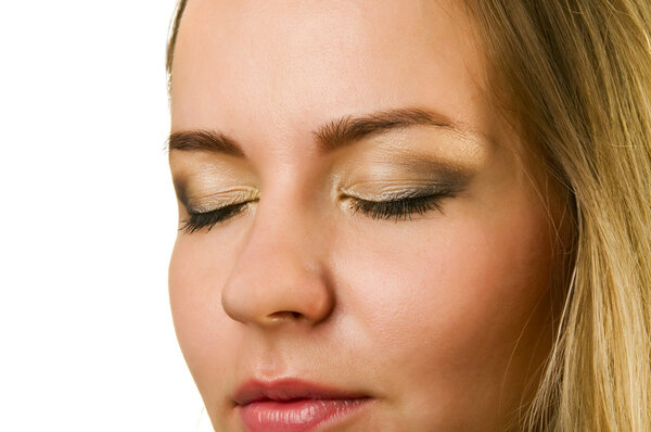 Лицо красивой девушки
