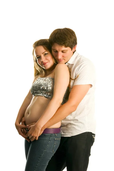 Szczęśliwy ciąży — Zdjęcie stockowe